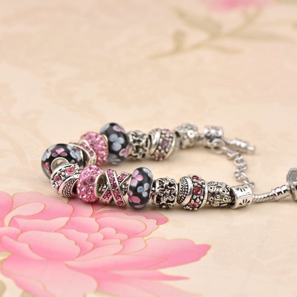 🆕 Sterling Silver Charm Bracelet Surprise - Picture 2 of 7